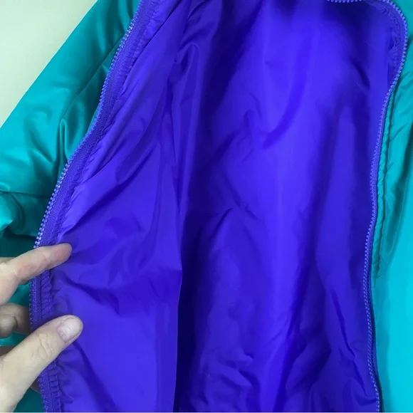 Columbia Men's Reversible All Weather Jacket Purple & Teal Size Large - Picture 9 of 14